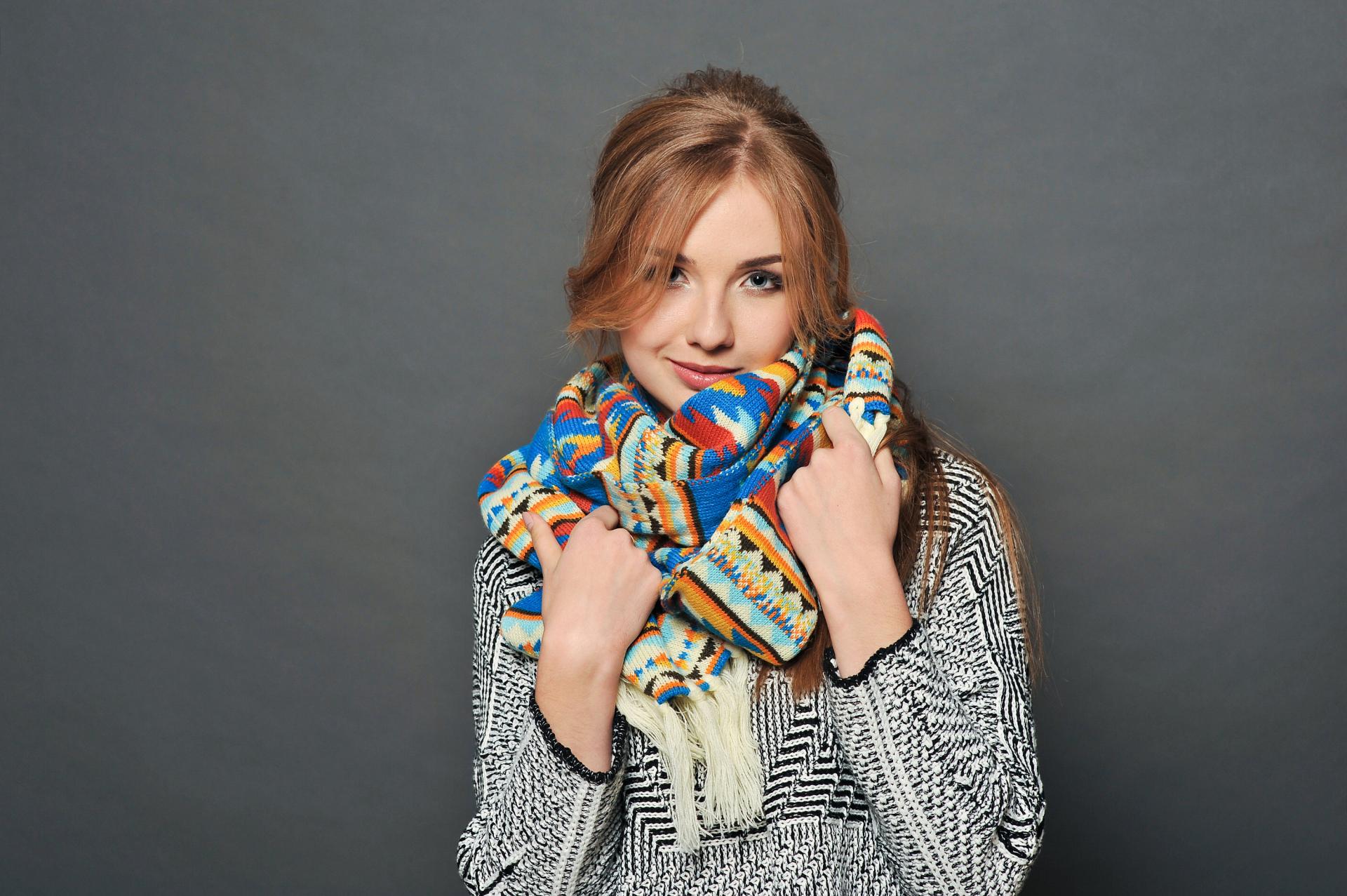 Coopworth Wool Scarf with Acamarian Patterns